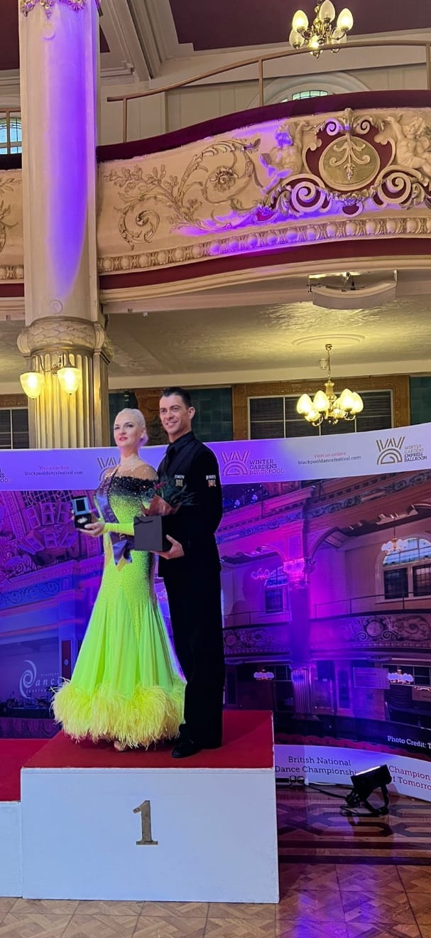 Tatiana Vaccaro on Blackpool Dance Festival #1 podium